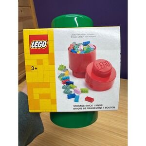 LEGO Green Storage Brick 1 Knob Container 4030 Stackable Organizer New